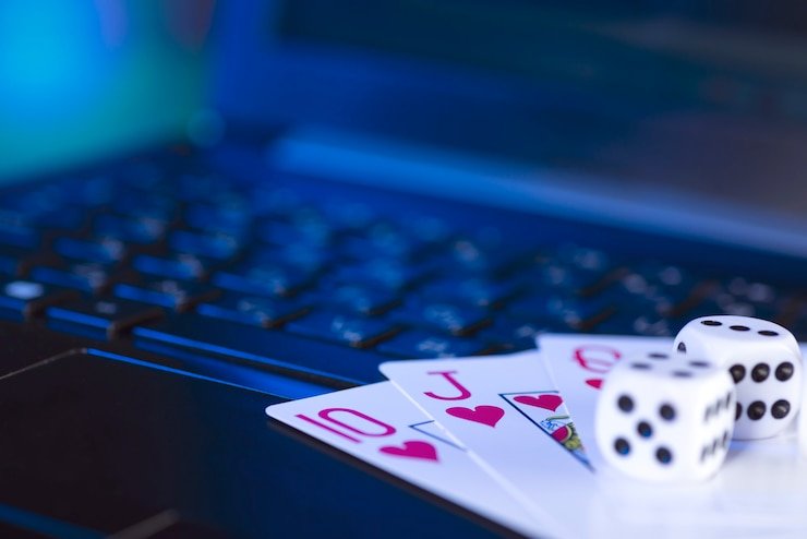 Live Gaple table on interslot showing dominoes laid out, player hands, and live dealer video stream