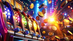 interslot slot game interface showing reels, spin button, stake controls, and paytable
